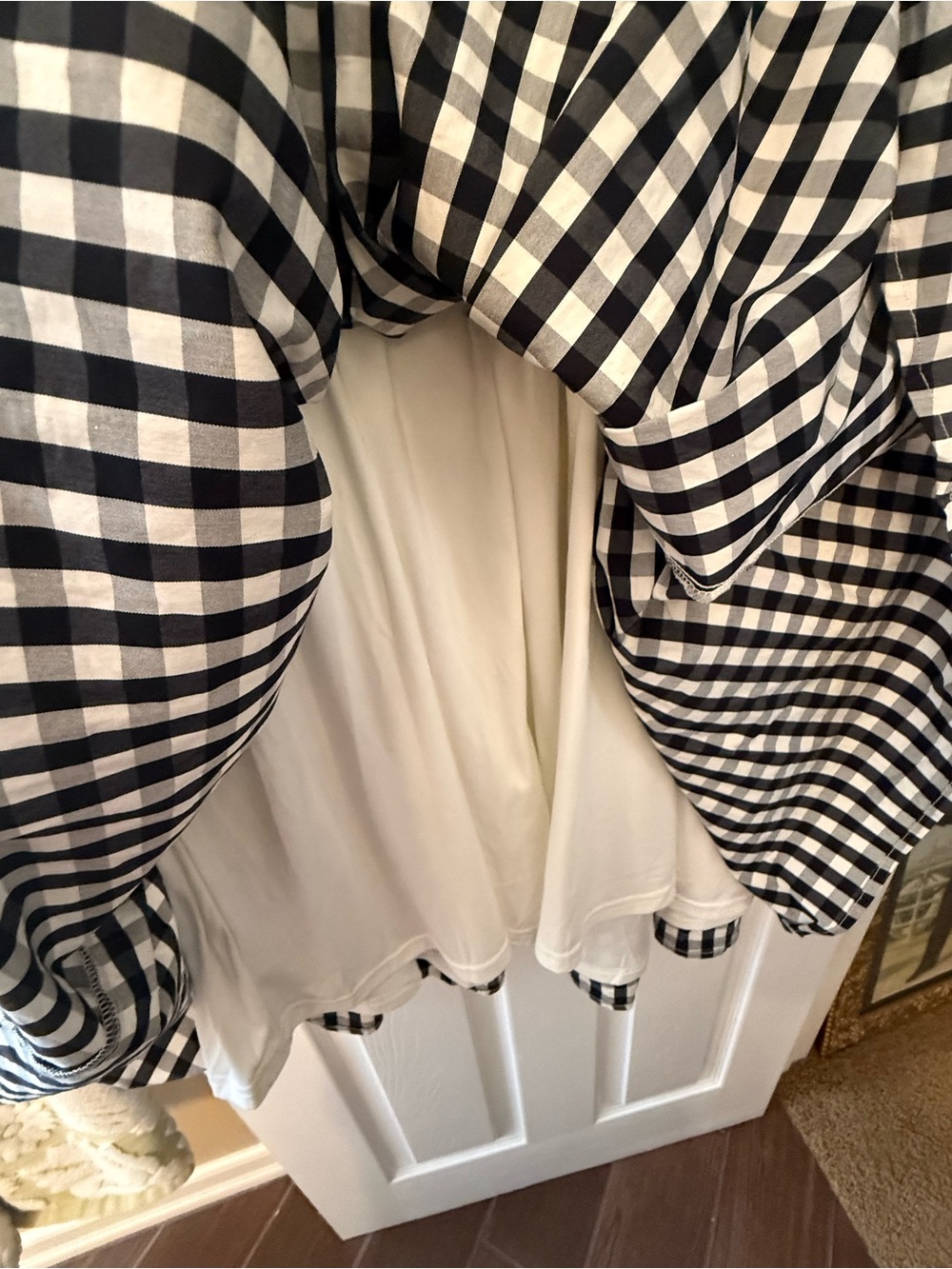 torrid Retro Chic NWOT Black and White Gingham Dress with Red Waist Tie Size2 - Picture 3 of 7